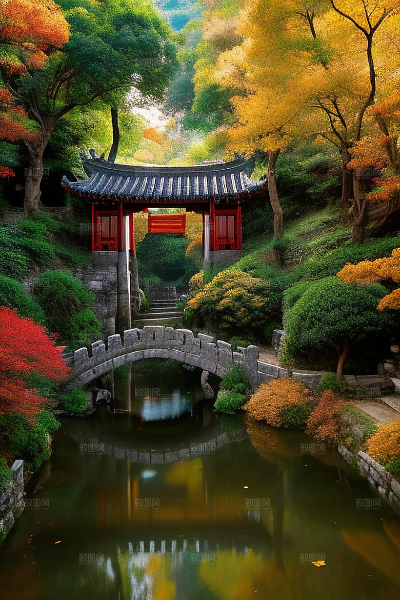 落叶铺满大地，创造自然艺术