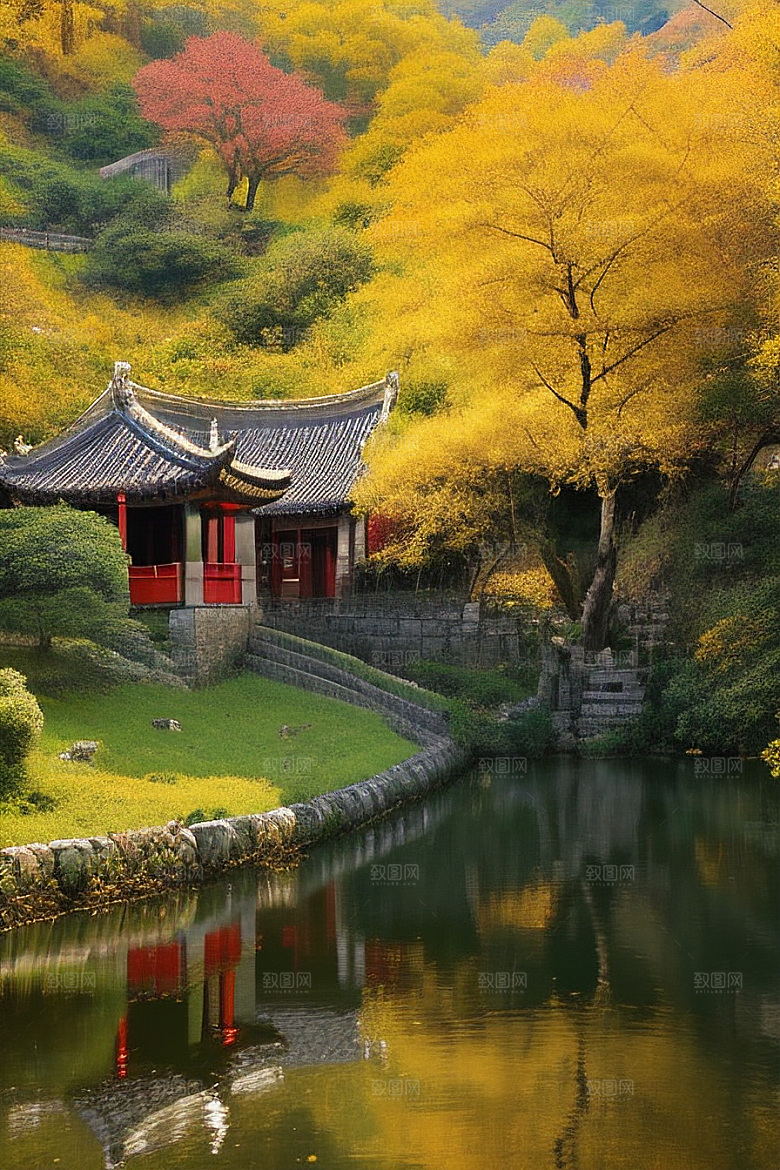 落叶铺满大地，创造自然艺术