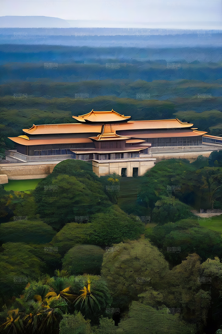 古代宫殿壮丽全景