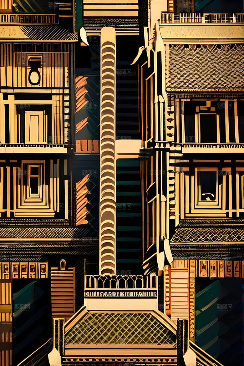 古代宫殿壮丽全景