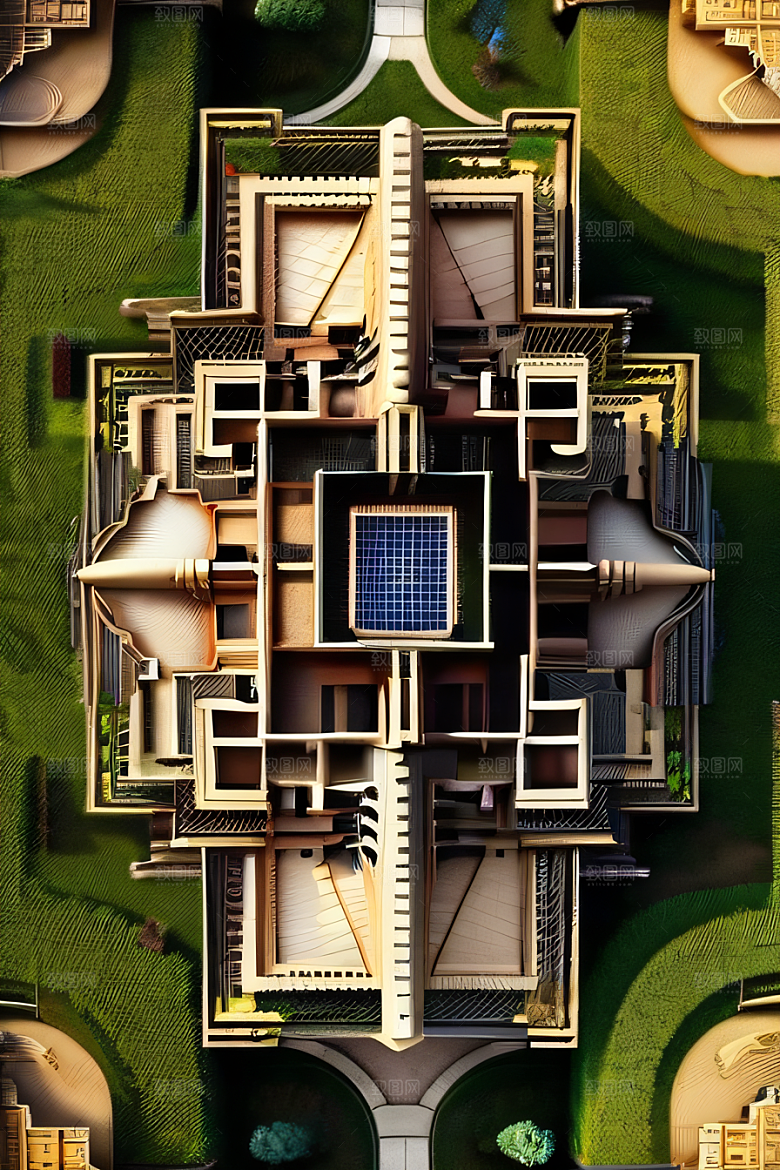 古代宫殿壮丽全景