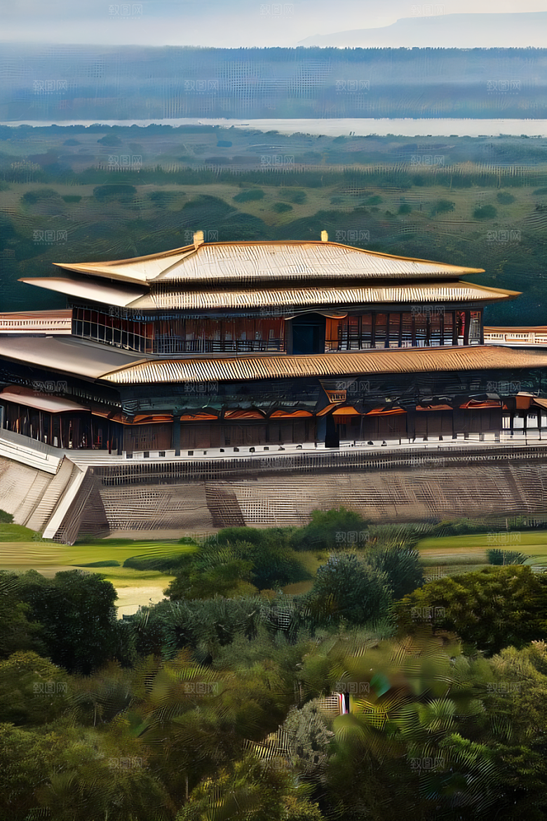 古代宫殿壮丽全景