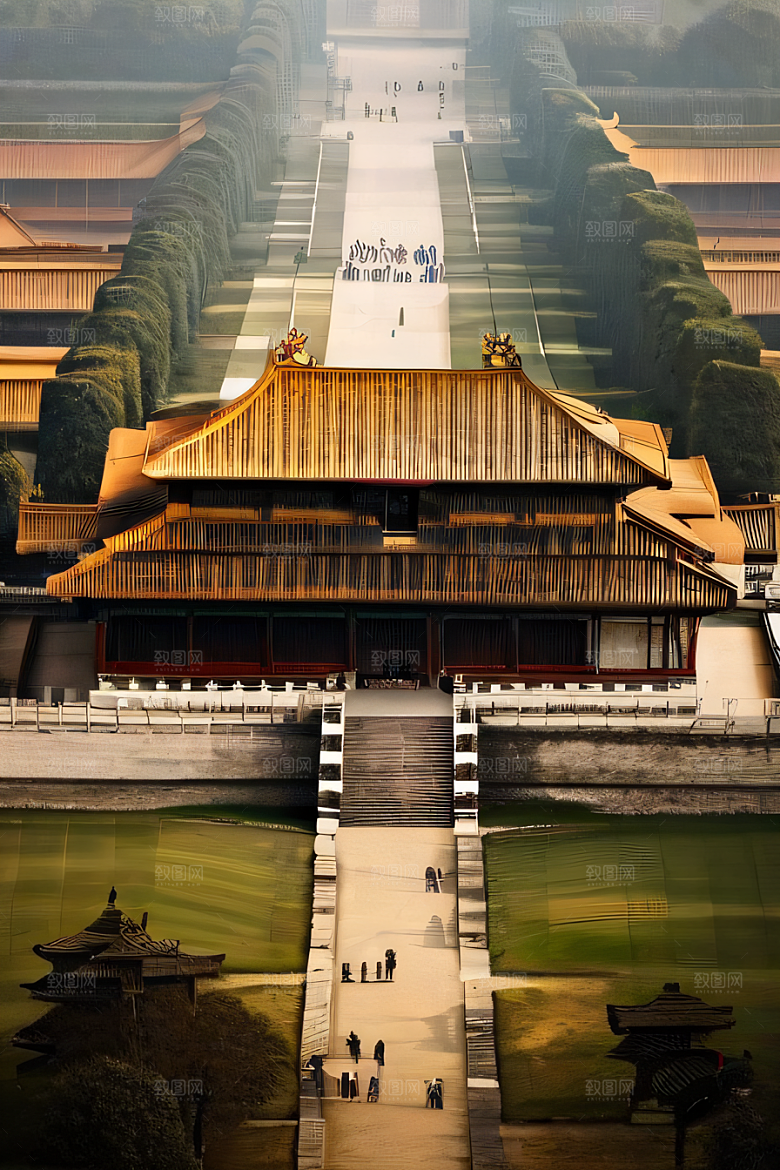 古代宫殿壮丽全景