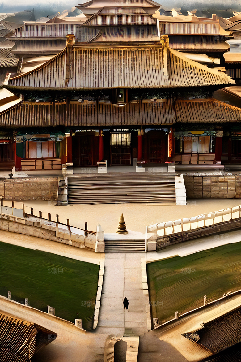 古代宫殿壮丽全景