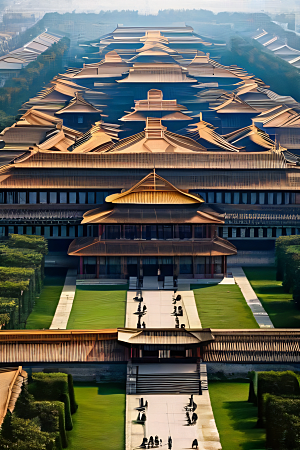 古代宫殿壮丽全景