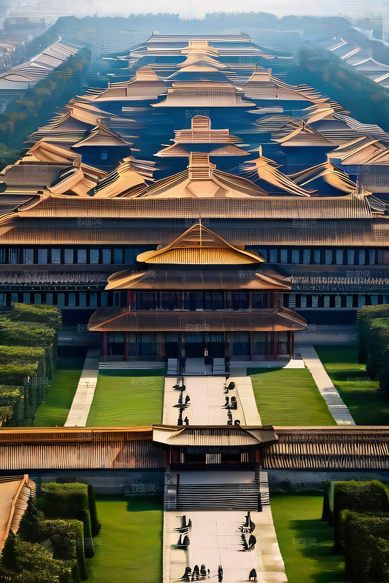 古代宫殿壮丽全景