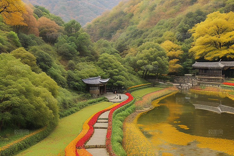 居住在内心和周围的永恒调色盘