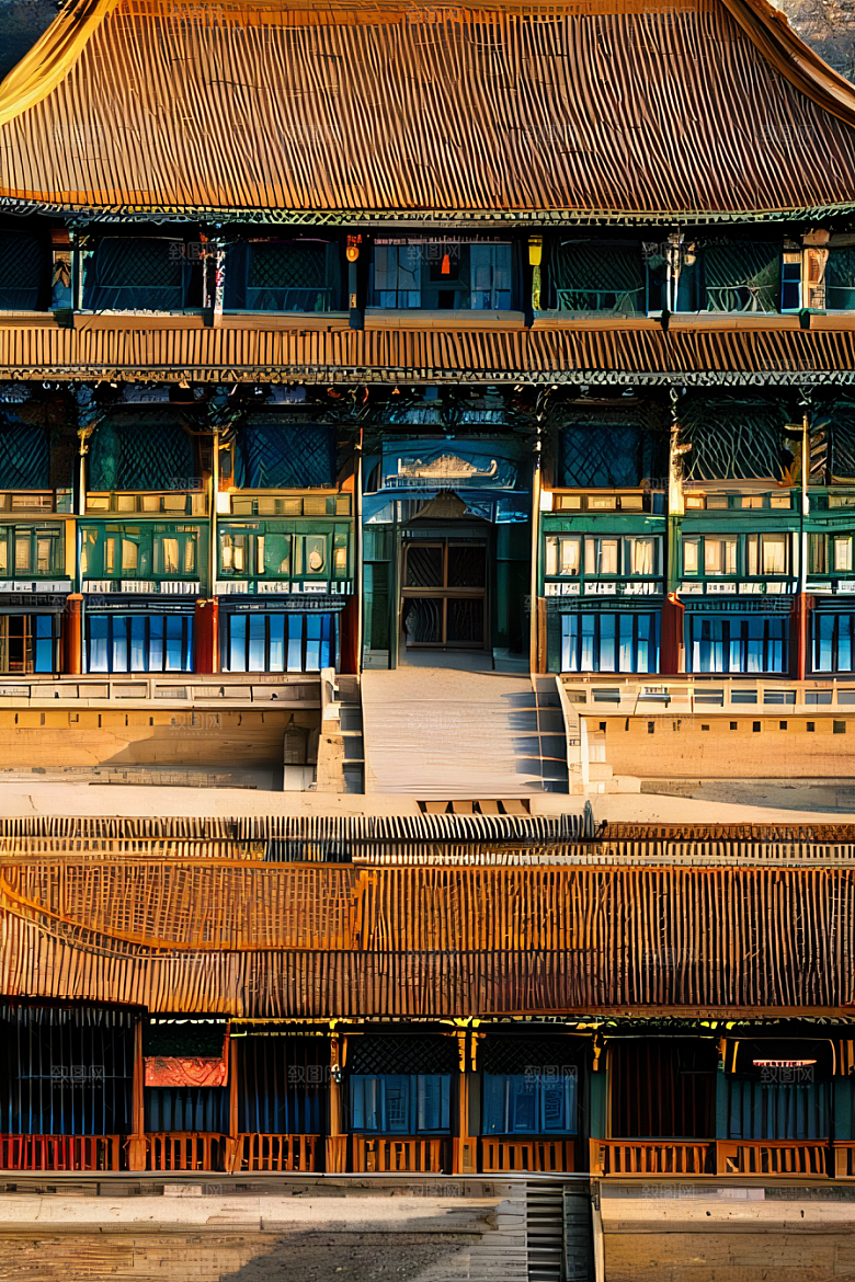 古代皇宫鸟瞰景观