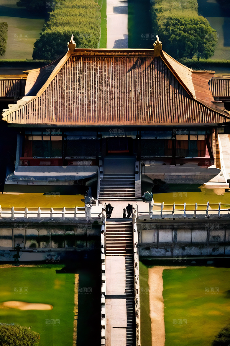 古代皇宫鸟瞰景观