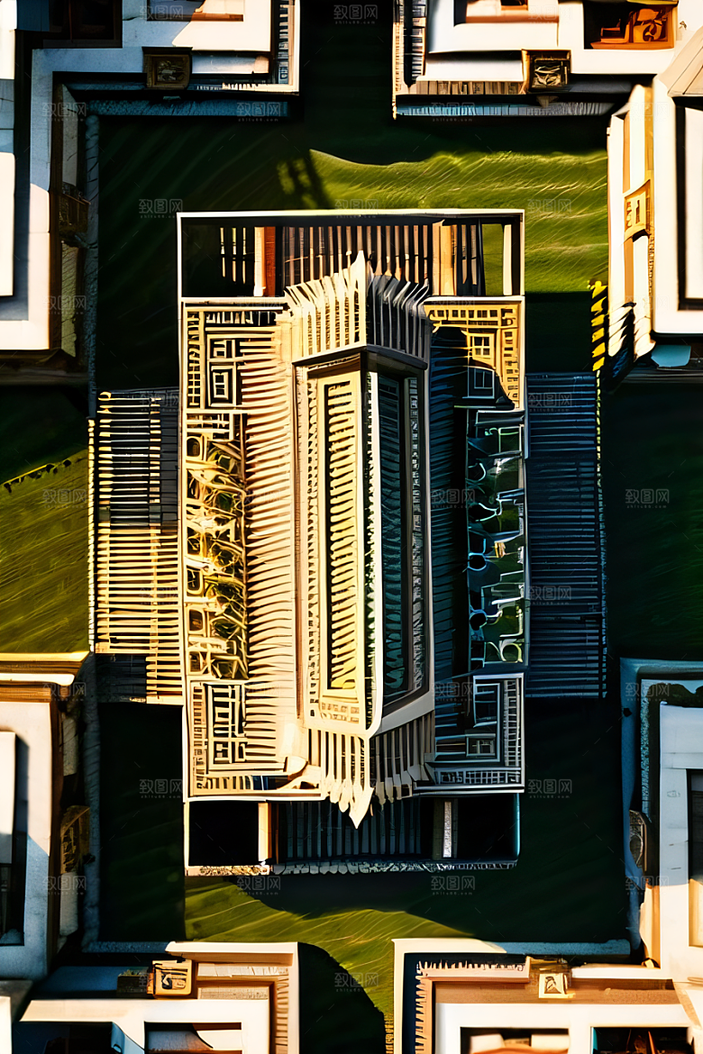 古代皇宫鸟瞰景观