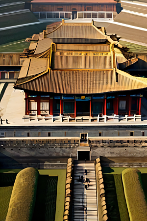 古代皇宫鸟瞰景观