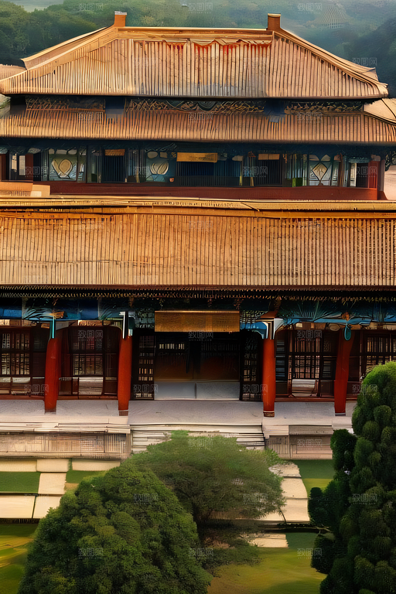 古代皇宫鸟瞰景观