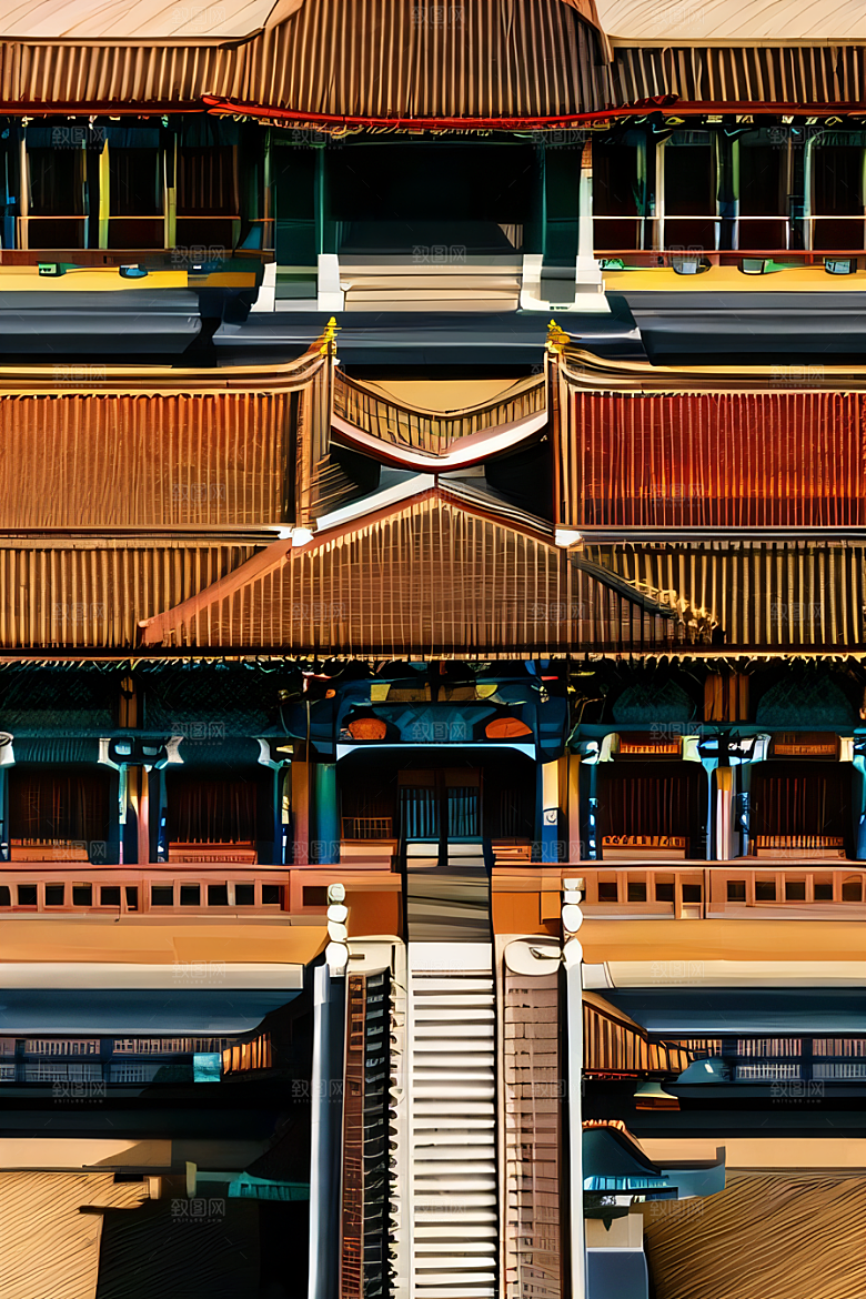 老宫殿俯瞰壮观全景