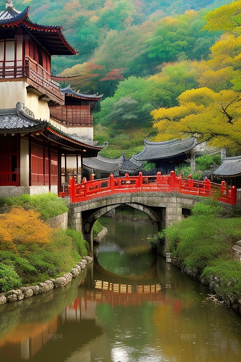 自然艺术的乡村挂毯