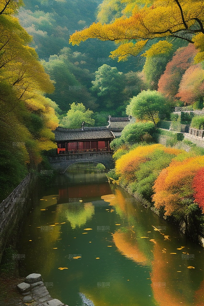 自然艺术的乡村挂毯