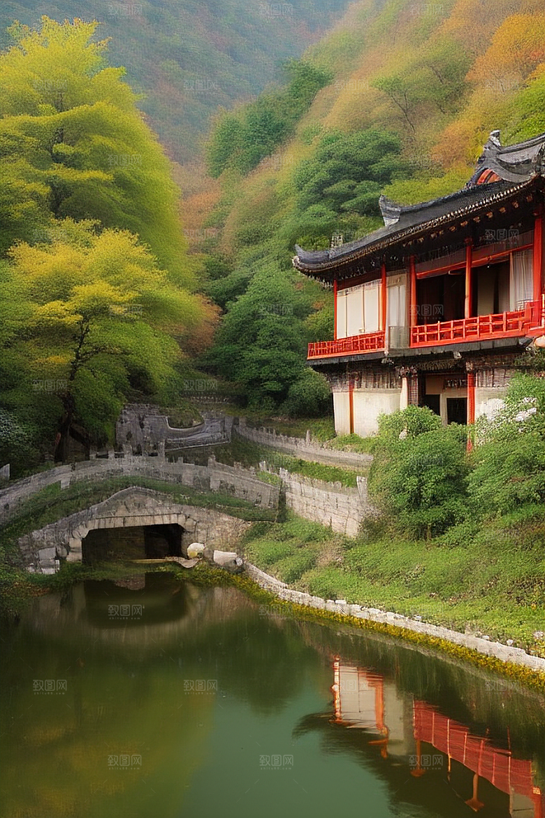 自然艺术的乡村挂毯