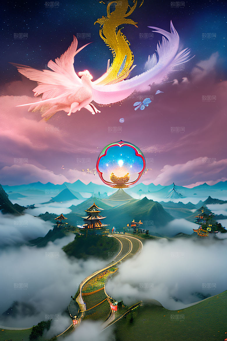 梦幻仙境中国神话的壮丽画卷