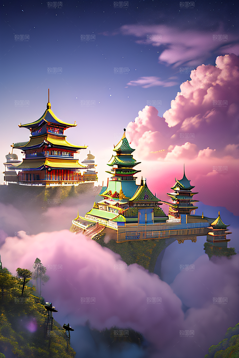 超梦幻场景立体艺术中的仙境奇观
