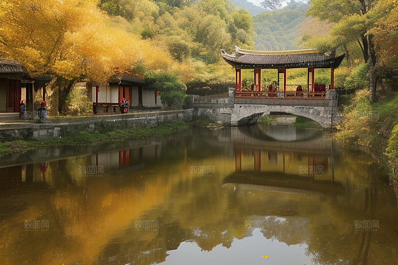 自然艺术的乡村挂毯