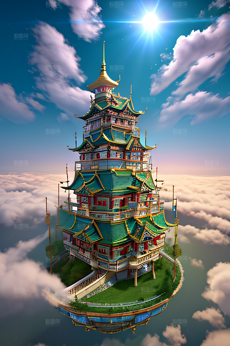 超梦幻场景立体艺术中的仙境奇观