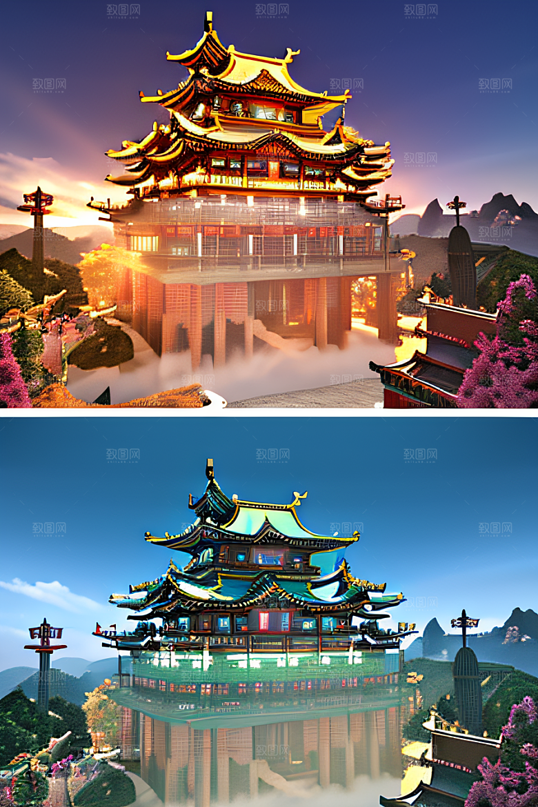 超梦幻场景立体艺术中的仙境奇观