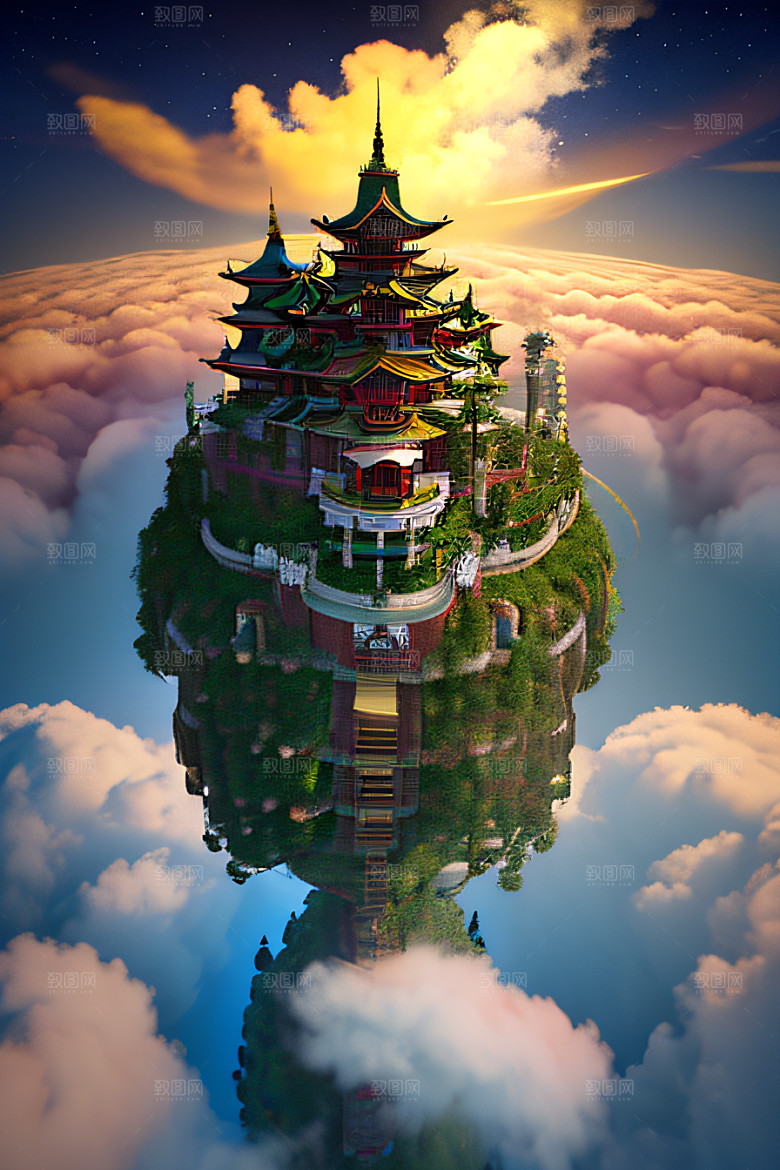 超梦幻场景立体艺术中的仙境奇观