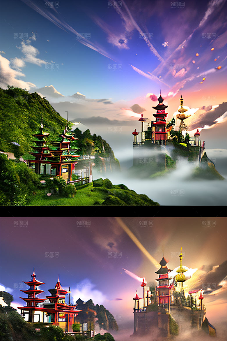 超梦幻场景立体艺术中的仙境奇观