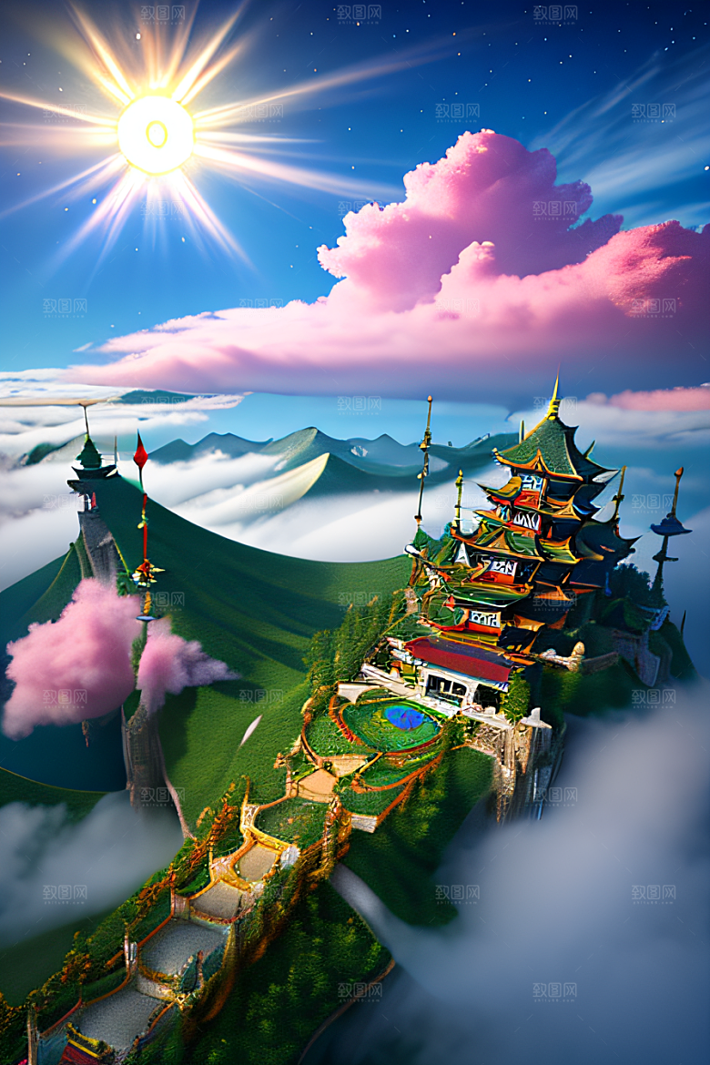 梦幻仙境迷人的中国神话之旅