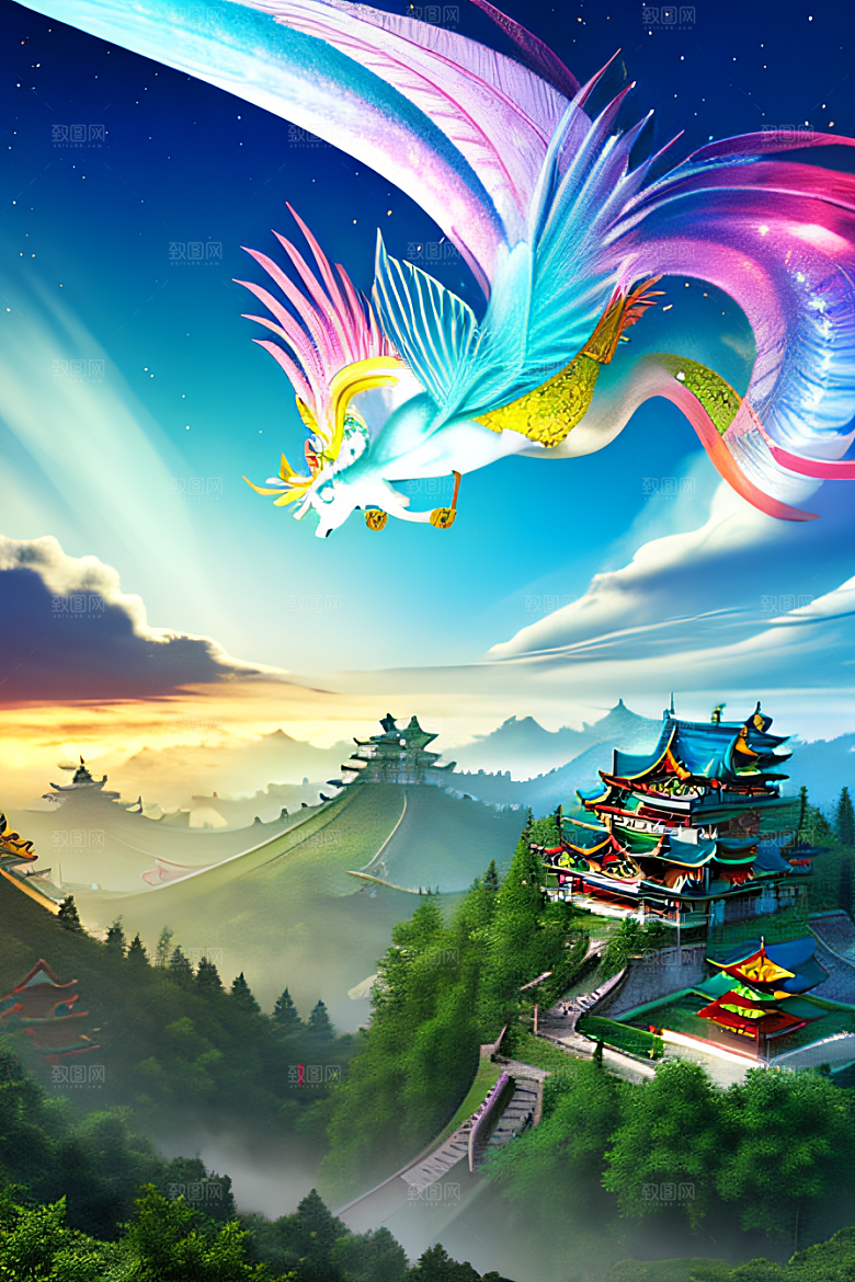梦幻仙境迷人的中国神话之旅
