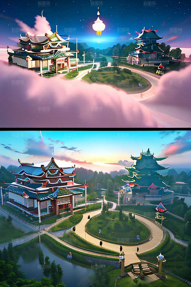 超梦幻场景仙境奇观的立体魅力