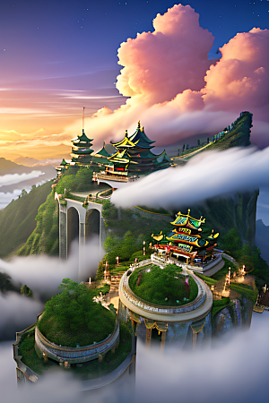 超梦幻场景仙境奇观的立体魅力