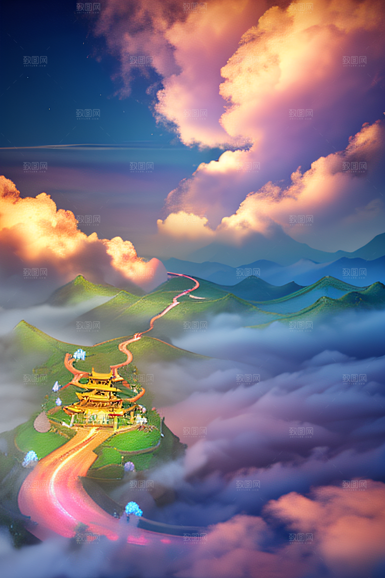 超梦幻场景仙境奇观的立体魅力