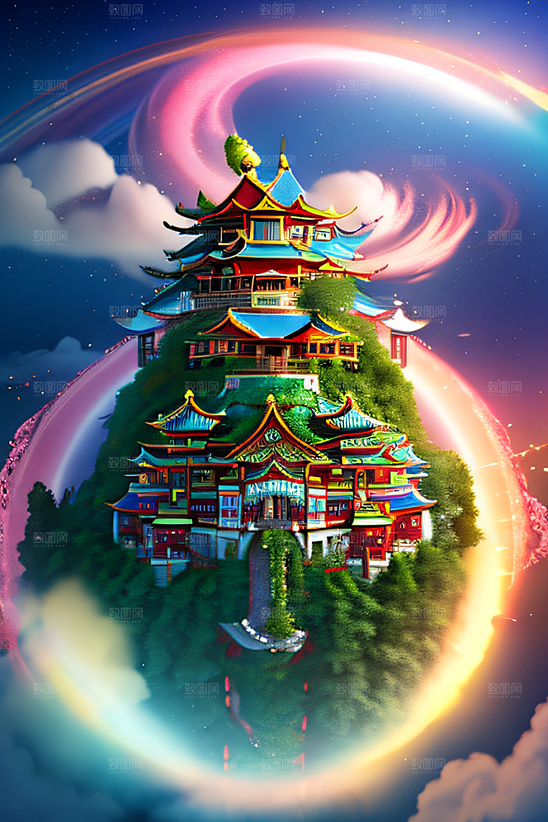 超梦幻场景仙境奇观的立体魅力