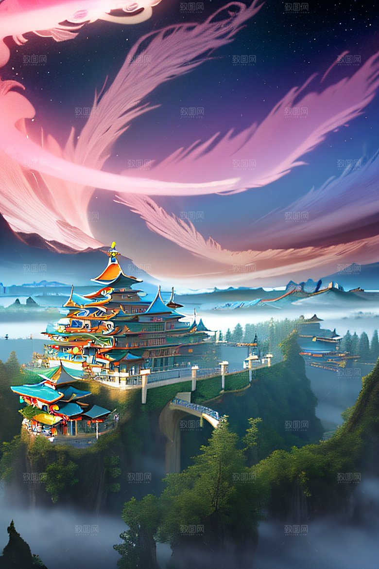 超梦幻场景仙境奇观的立体魅力