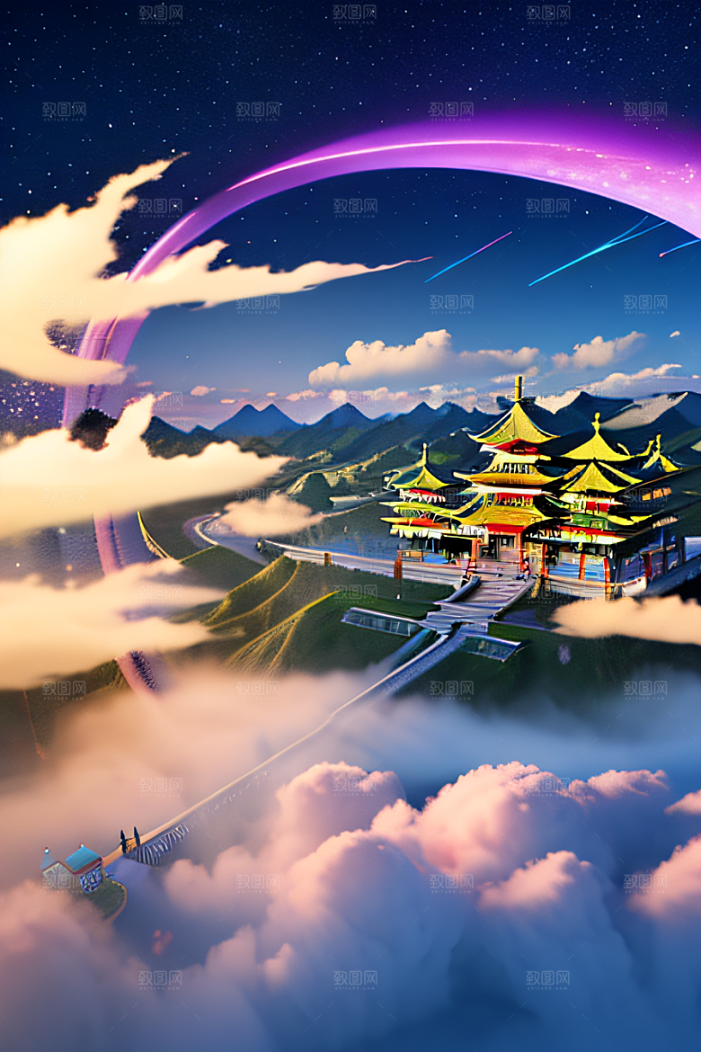 超梦幻场景仙境奇观的立体魅力