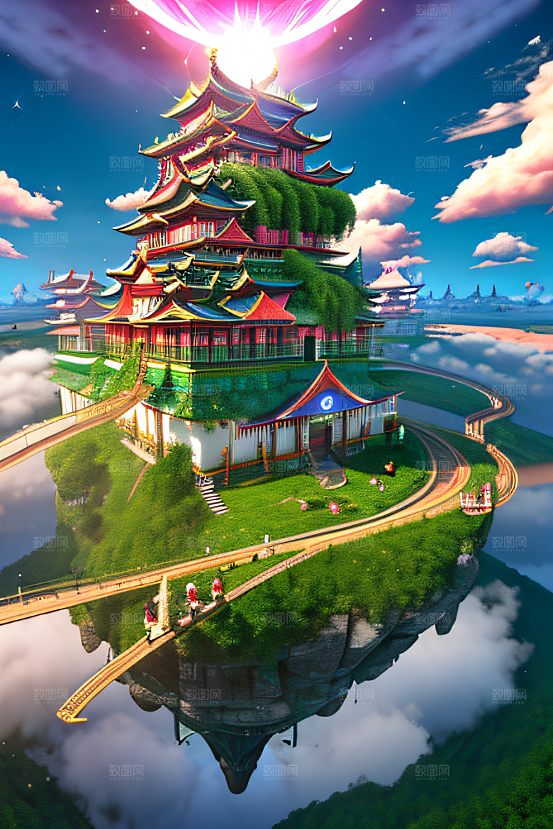 光芒之境仙境景色的绝世壮观
