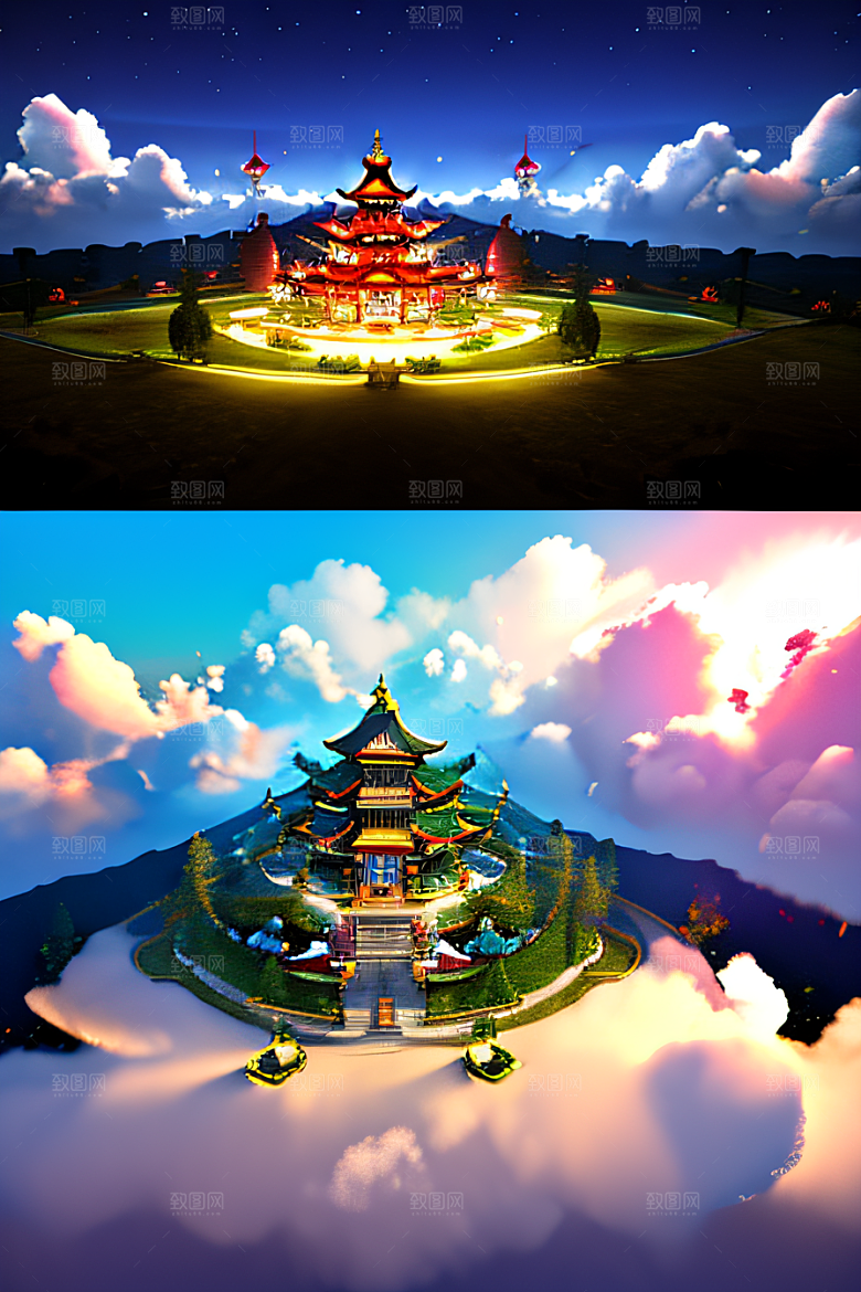 光芒之境仙境景色的绝世壮观