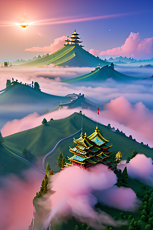 光芒之境仙境景色的绝世壮观