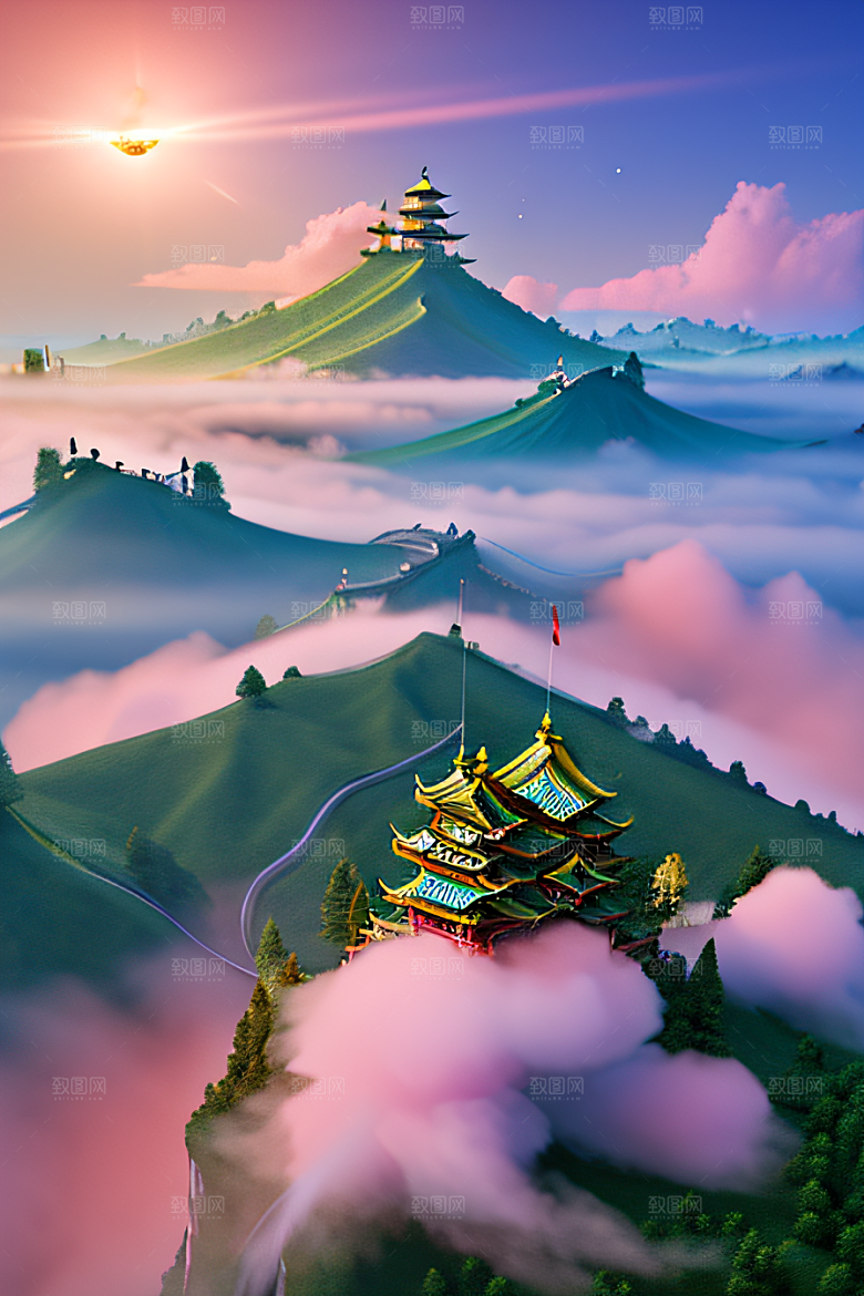 光芒之境仙境景色的绝世壮观