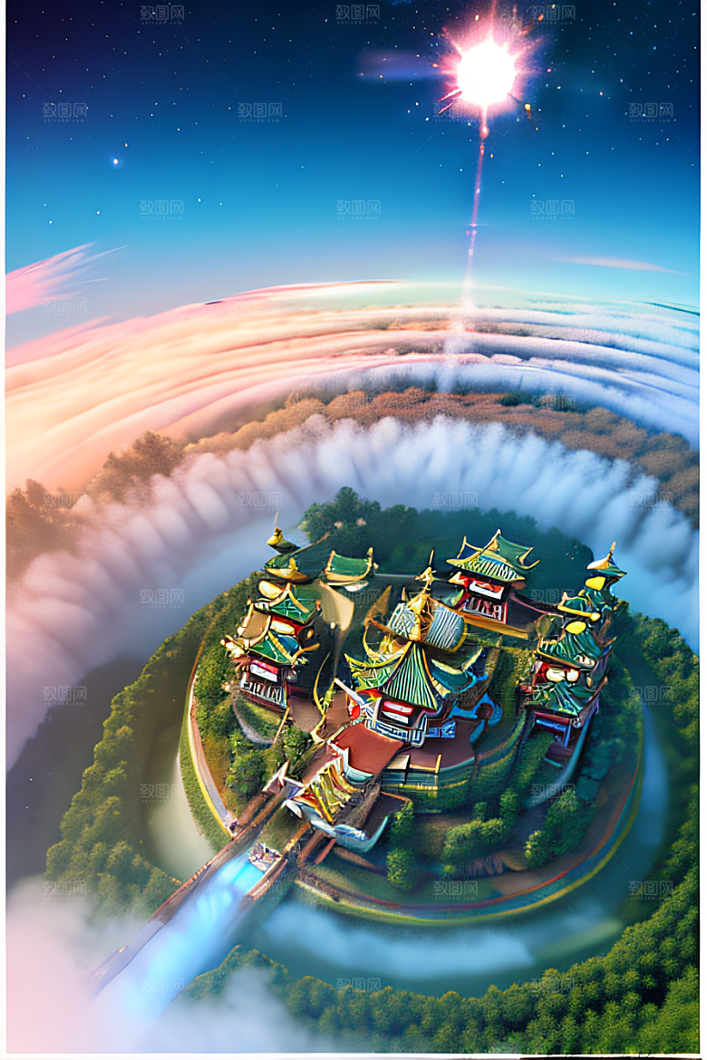 光芒之境仙境景色的绝世壮观
