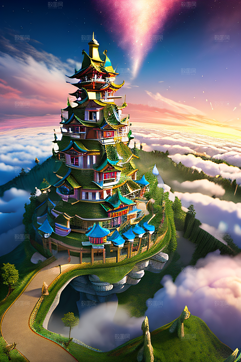 光芒之境仙境景色的绝世壮观