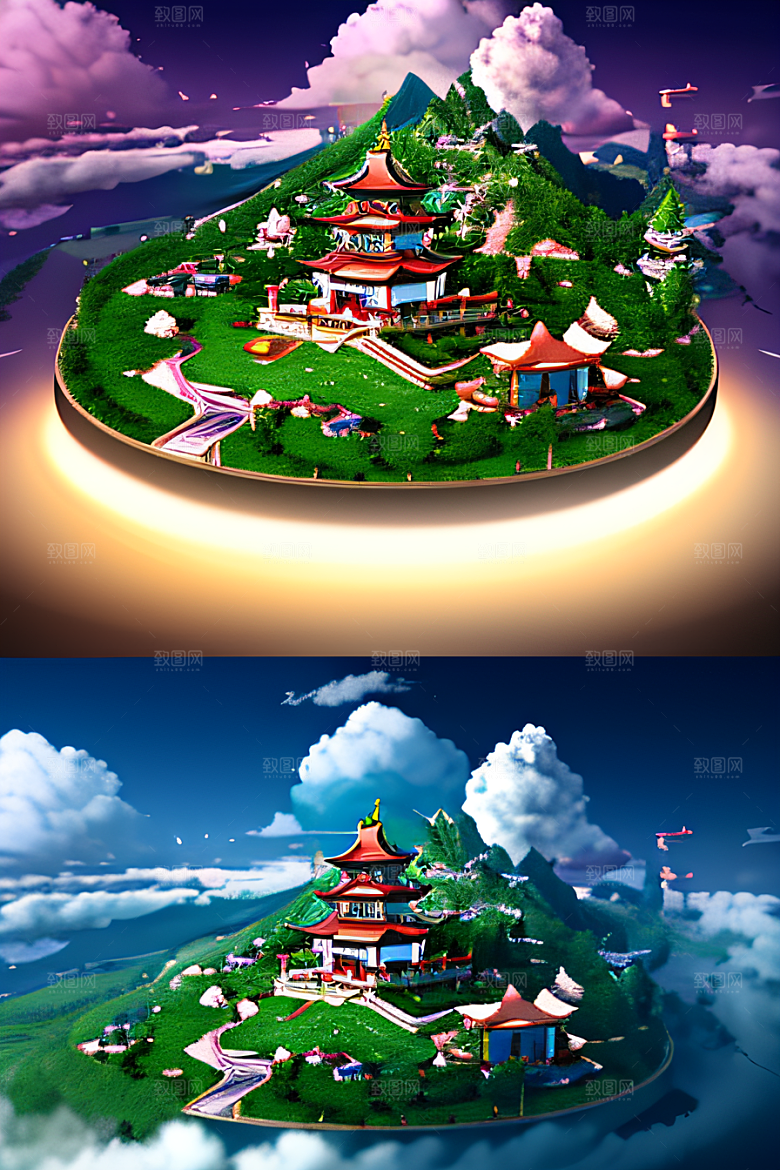 光芒之境仙境景色的绝世壮观