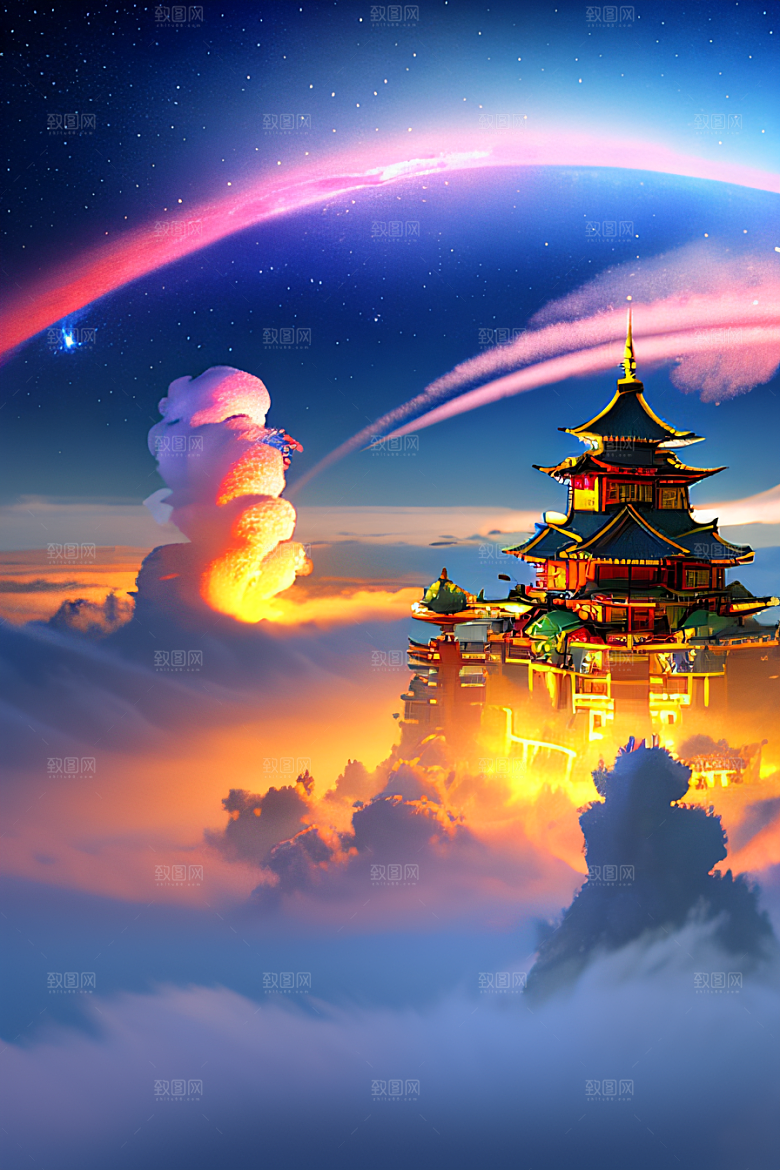 光芒之境仙境景色的绝世壮观