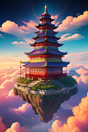 超现实梦幻仙境中的奇妙空间艺术