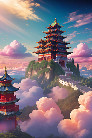 超现实梦幻仙境中的奇妙空间艺术