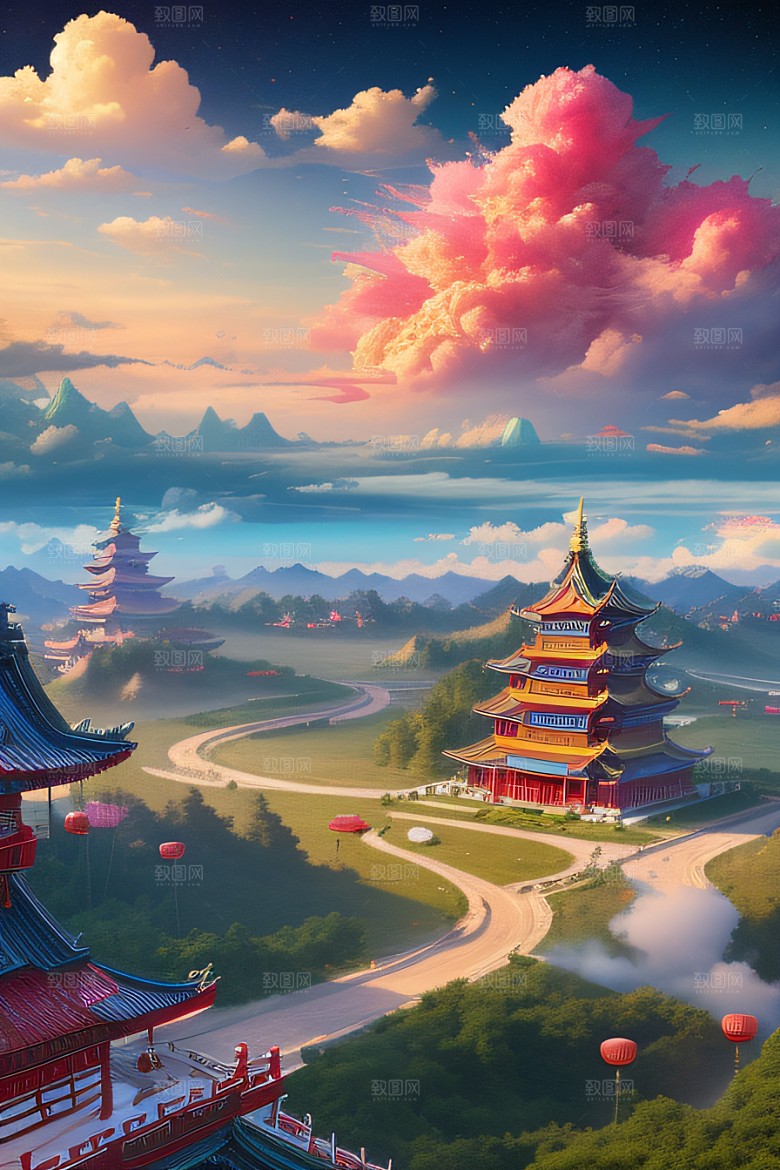 梦幻仙境中国神话的壮丽画卷