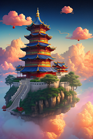 梦幻仙境中国神话的壮丽画卷