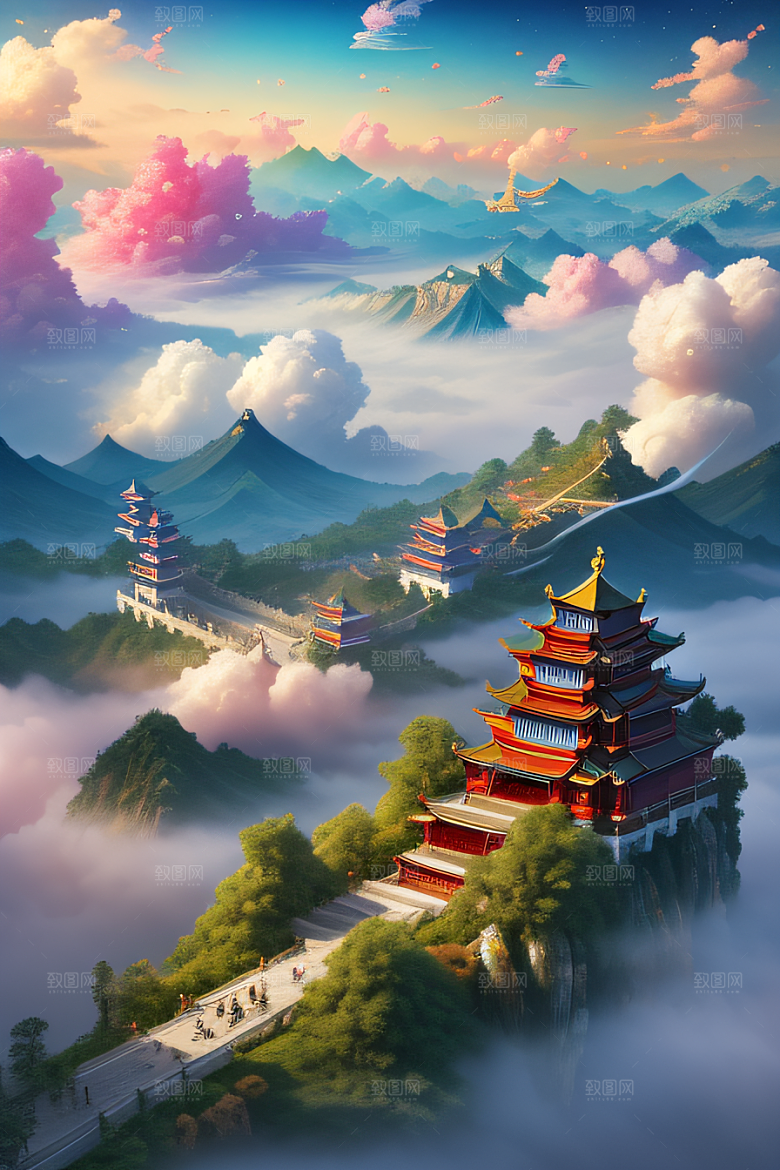 梦幻仙境中国神话的壮丽画卷