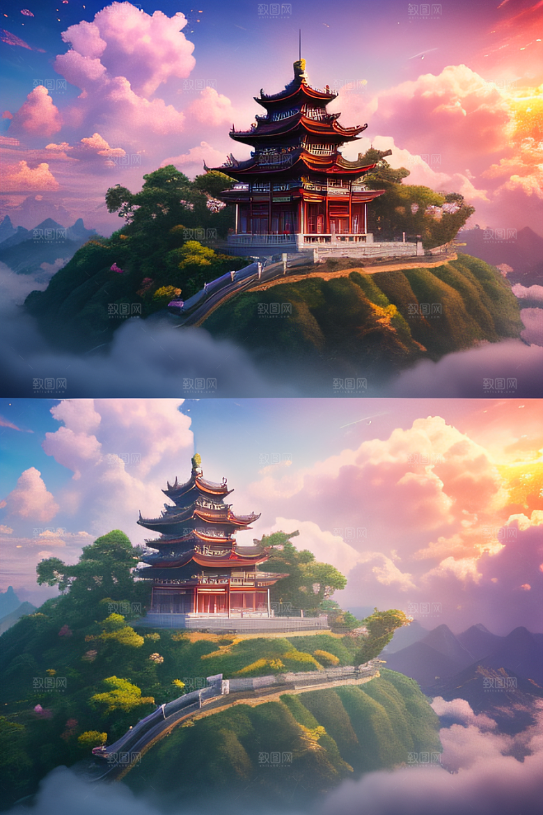 超梦幻场景立体艺术中的仙境奇观
