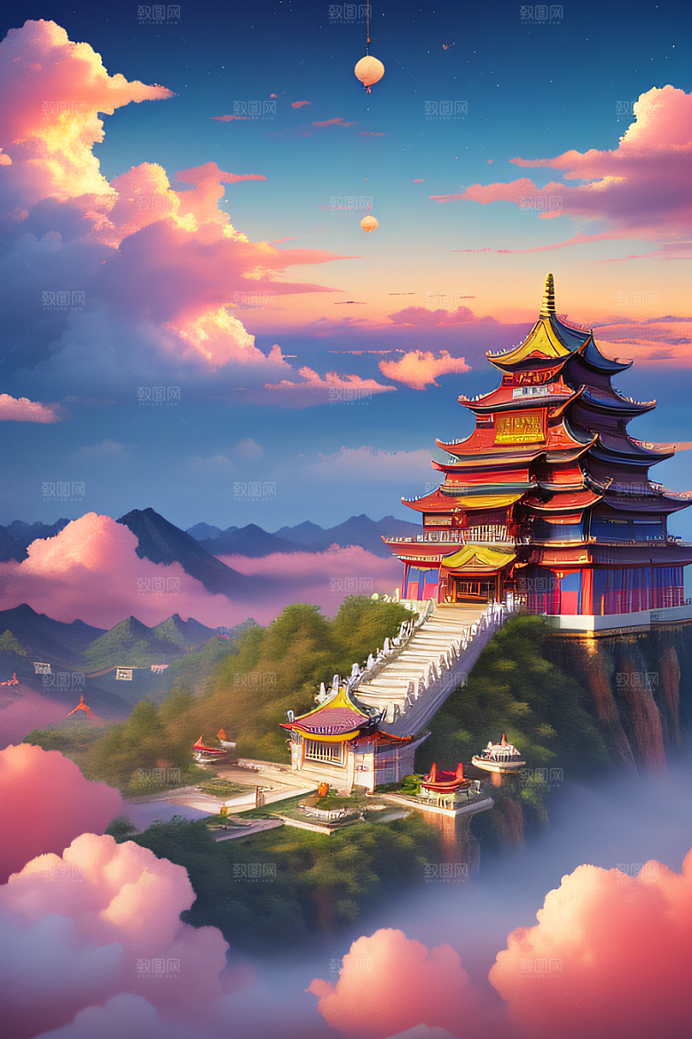 超梦幻场景立体艺术中的仙境奇观